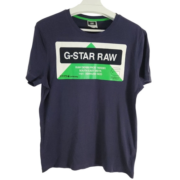 G-STAR RAW Graphic Logo T-Shirt navy medium - Picture 4 of 13